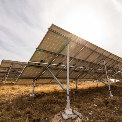 Galvanizing Steel Fixed PV Ground Mounting Systems For Fish Farming