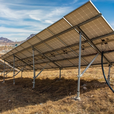 Steel PV Ground Mounting Systems For Fish Farming And Power Generation Underneath